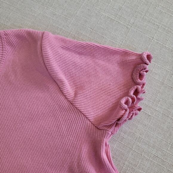 Gap Pink Ribbed Tee - Picture 2 of 5